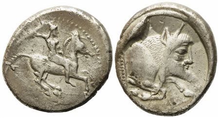 Sicily, Gela (c. 490-475 BC), Didrachm; AR (8,61 g; 21,5 mm)