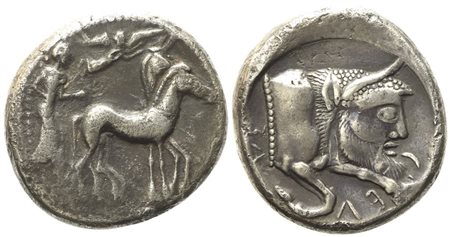 Sicily, Gela (c. 475-470 BC), Tetradrachm; AR (16,65 g; 26,10 mm)