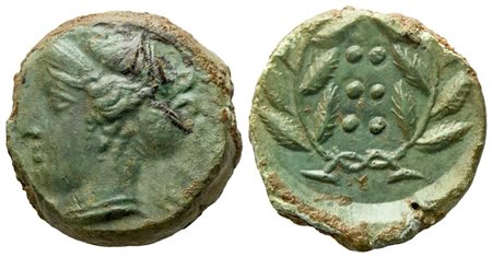 Sicily, Himera (c. 410 BC), Hemilitron; Æ (3,78 g; 15 mm)