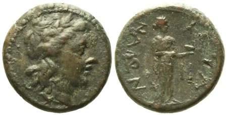 Sicily, Katane (c. 210 BC), Hexas; Æ (3,92 g; 15,5 mm)