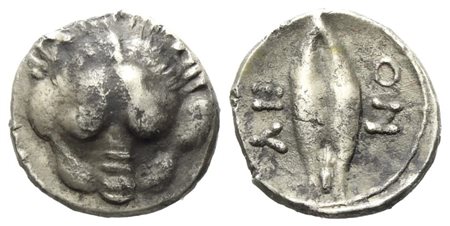 Sicily, Leontinoi (c. 476-466 BC), Obol; AR (0,61 g; 8,6 mm)