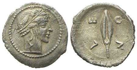 Sicily, Leontinoi (c. 466-460 BC), Litra; AR (0,74 g; 13 mm)