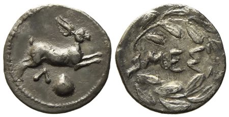 Sicily, Messana (c. 412-408 BC), Litra; AR (0,70 g; 12,8 mm)