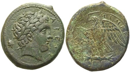 Sicily, Messana, Mamertinoi (275-264 BC), Quadruple Unit; Æ (17,33 g; 29 mm)