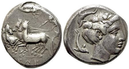 Sicily, Panormos as Ziz (c.ca 405-380 BC), Tetradrachm; AR (17,08 g; 24,7 mm)