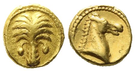 Carthage (c.ca 350-320 BC), 1/10 Shekel; AV (0,89 g; 8 mm)