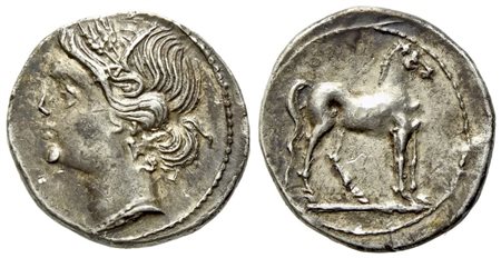 Carthage, Second Punic War (c. 220-205 BC), 1/4 Shekel; AR (1,76 g; 14 mm)