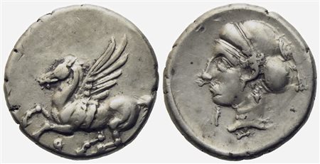 Corinthia, Corinth (c. 400-350 BC), Drachm; AG (2,75 g; 15 mm)