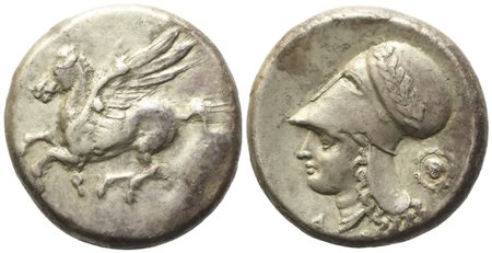 Corinthia, Corinth (c. 375-300 BC), Stater; AR (8,23 g; 20,4 mm)