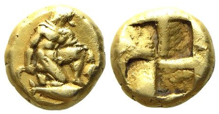 Mysia, Kyzikos (5th-4th centuries BC), Hemihekte or 1/12 Stater; EL (1,29 g; 8,1 mm)