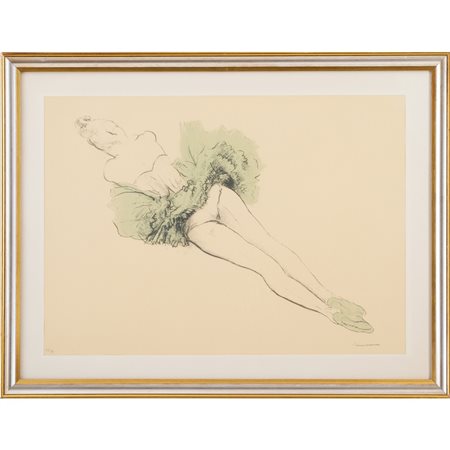 FRANCESCO MESSINA, Ballerina, Litografia a colori