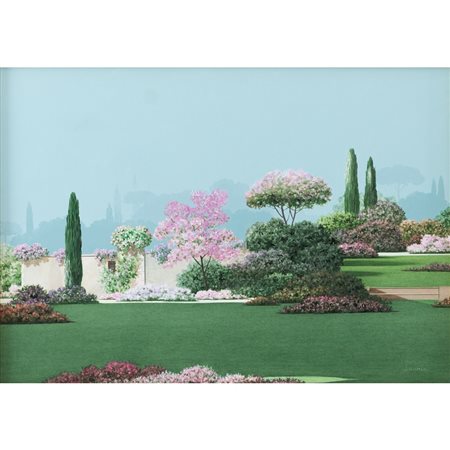 GIUSEPPE LAURIA, Giardino, Olio su tela