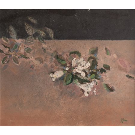 GIOVANNI FERRI, Fiori sulla sabbia, Olio su tela