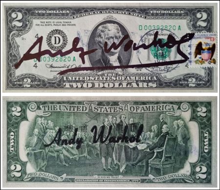 WARHOL ANDY Pittsburgh 1928 - New York 1987 "2 Dollars - D00392820A"