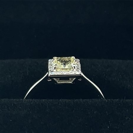 ANELLO IN ORO BIANCO 1.56 GR CON DIAMANTI E BRILLANTI - RNG21214