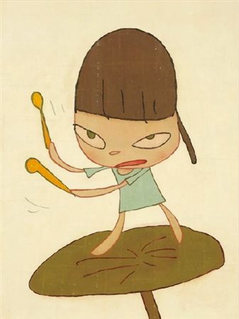 NARA YOSHITOMO Giappone 1959 "Marching on a butterbur leaf"