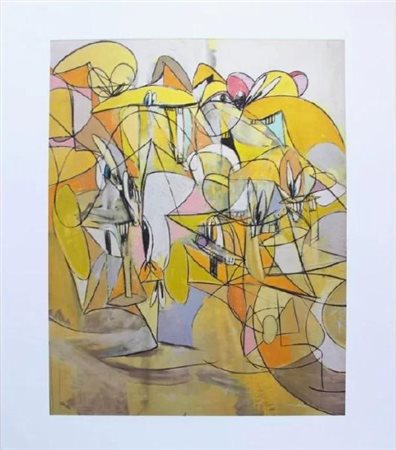 CONDO GEORGE Stati Uniti 1957 "Plate 7, Pink and Yellow Sweep"