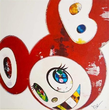 MURAKAMI TAKASHI Tokyo 1962 "And Then x6 (Red: The Superflat Method)"