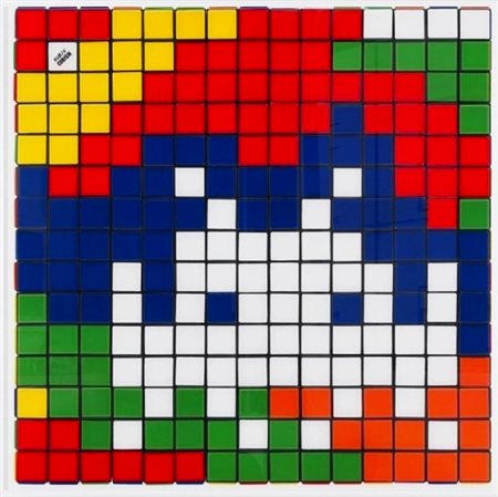 INVADER - FRANCK SLAMA Francia 1969 "Rubik camouflage"