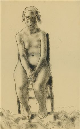 Felice Casorati, Nudo di donna seduto 

