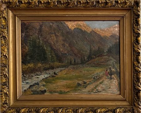 Ettore Mazzini Genova 1891 - 1960 La valle del Lys a Gressoney