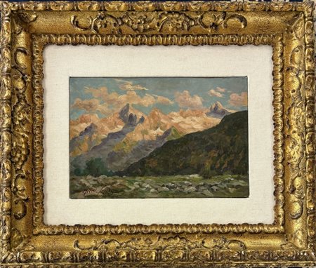 Mario Moretti Foggia Mantova 1882 - 1954 Pecetto di Macugnaga (NO), Il monte Rosa