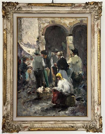 Ferruccio Rontini Firenze 1893 - 1964 Livorno, Mercato Rionale