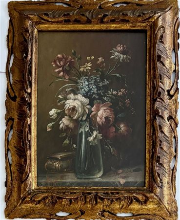 Francesco Bosso Vercelli 1864 - 1933 Torino, Vaso di fiori