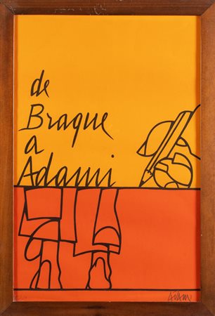 Valerio Adami (Bologna 1935), “De Braque a Adami”, 1973.