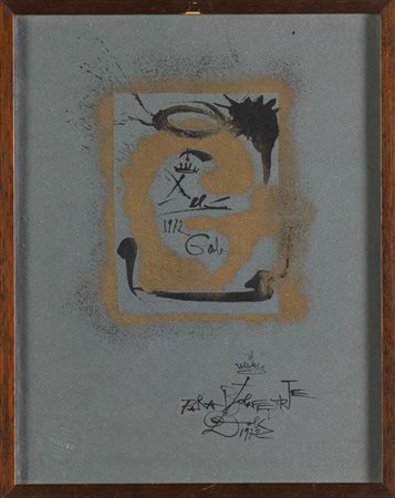 Salvador Dalì (Figueres 1904 - 1989), “Lettera G” per la serie “L’Alfabeto”, 1972.