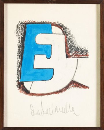 Andrea Cascella (Pescara 1920 – Milano 1990), “Lettera E” per la serie “L’Alfabeto” , 1972.