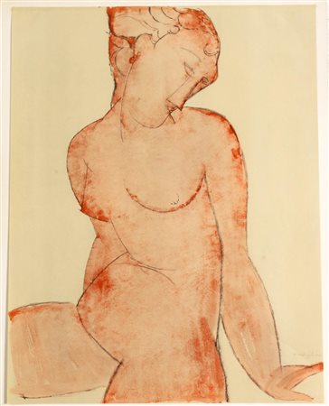 Amedeo Modigliani (Livorno 1884 – Parigi 1920), “Nudo femminile”.