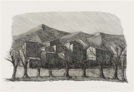 Paolo Manaresi (Bologna 1908 - 1991), “Paesaggio”.