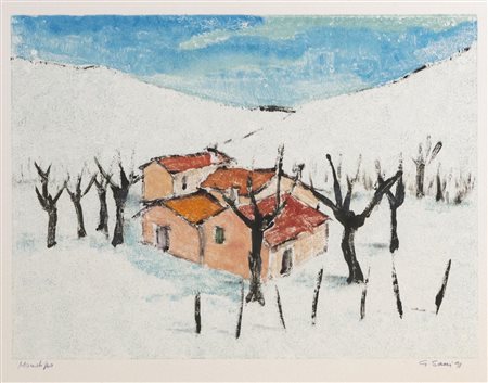 Giancarlo Sani (Empoli 1932), “Paesaggio”, 1991.