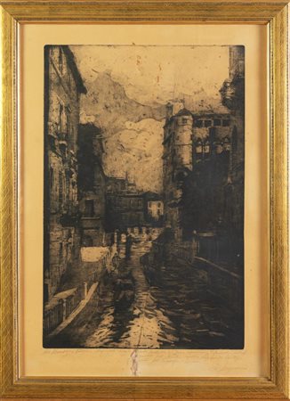 Ubaldo Magnavacca (Modena 1885 – Lerici 1957), “Rio Maravegia a Venezia”.