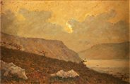 Flavio Bertelli (San Lazzaro di Savena 1865 – Rimini 1941), “Paesaggio montano” .