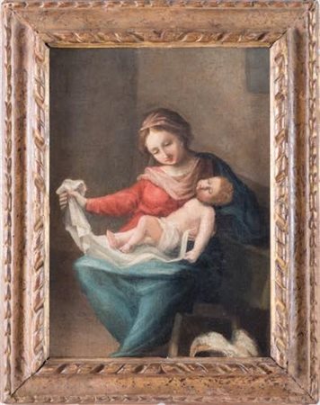 Maestro del XVII secolo. Madonna con Bambino.