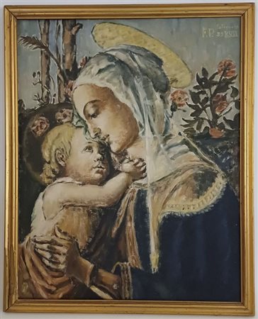 Pittore della prima metà del XX secolo. Madonna con Bambino.