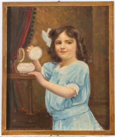 Pittore degli inizi del XX secolo. Ritratto di bambina, 1909.