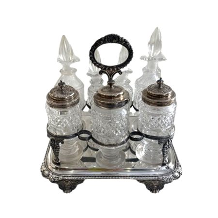 Cruet set, Londra, 1818. Argentiere Charles Thomas Fox.