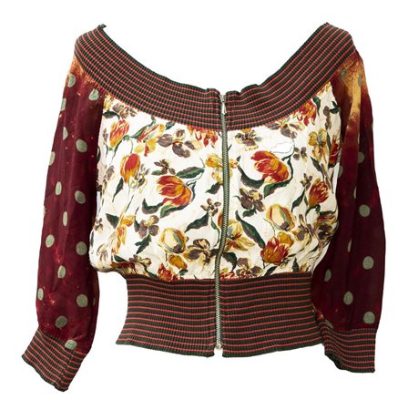 Jean Paul Gaultier ZIPPED BLOUSE DESCRIPTION: Blouse in floral printed...