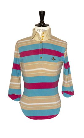 Vivienne Westwood CAFE' SOCIETY T-SHIRT Description: Candy stripe in stretch...