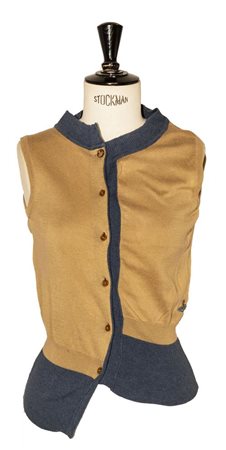 Vivienne Westwood Red Label WRONG CARDI Description: Two-tone cardigan with...