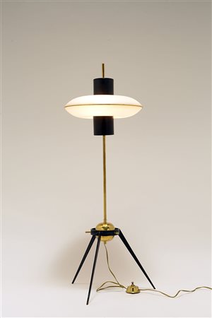 A tripod lamp Stilnovo (attributed to), Italy 1950&#39;sLamp with black...