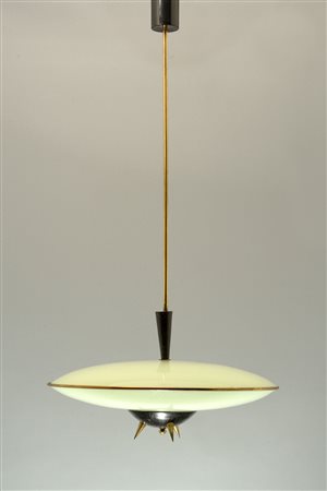 A suspension ceiling lamp A suspension lamp, Italy 1950&#39;sA brass, metal...