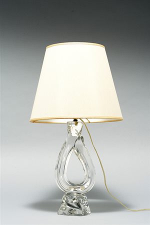 A crystal table lamp Daum, crystal table lamp, France 1954A crystal lamp...