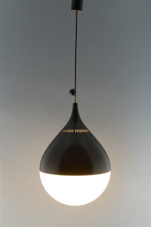 A ceiling suspension lamp Stilnovo, a pear-shaped suspension lamp, Italy...
