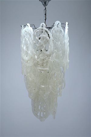 A Murano glass chandelier Mazzega, &quot;Spaghetti&quot; chandelier,...