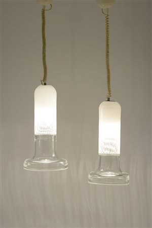 A blown glass suspension lamp Leucos, Tokyo lamps by&nbsp;Renato Toso,...