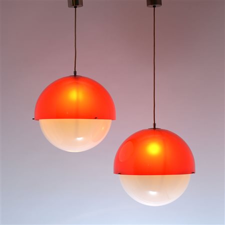 A pair of ceiling suspension lights Kartell, light&nbsp;model 4022/5...